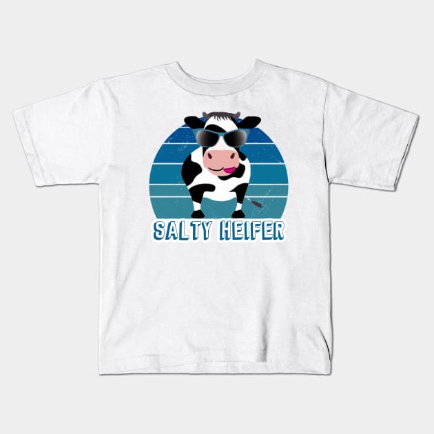 I'm Just a Salty Heifer Funny Sarcastic Salty AF Kids T-Shirt by sarcasmandadulting